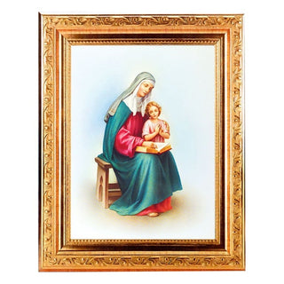 St. Anne 6X8" Print In A Gold 8.25X10.25" Ornate Wd Frame