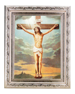 The Crucifixion 6X8" Print In A 8.25X10.25 Silver Wd Frame