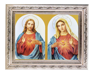 The Sacred Hearts 6X8" Print In 8.25X10.25 Silver Wd Frame
