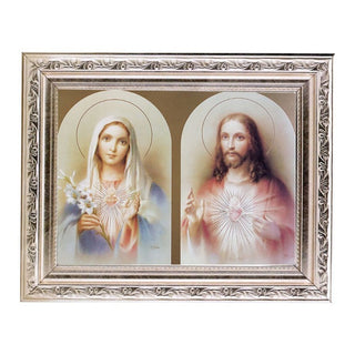 The Sacred Hearts 6X8" Print In 8.25X10.25 Silver Wd Frame
