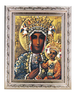 O.L. Czestochowa 6X8" Print In 8.25X10.25 Silver Wd Frame