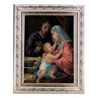 The Holy Family 6X8" Print In 8.25X10.25" Silver Wd Frame