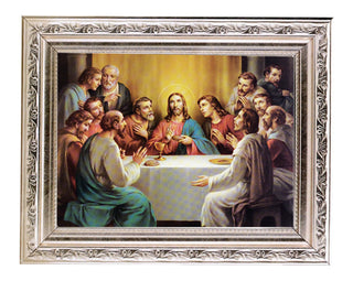 The Last Supper 6X8" Print In 8.25X10.25" Silver Wd Frame