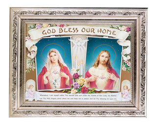 The Sacred Hearts 6X8" Print In 8.25X10.25" Silver Wd Frame