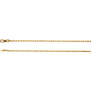 18-inch Rope Chain with Lobster Clasp - 14K Yellow Gold