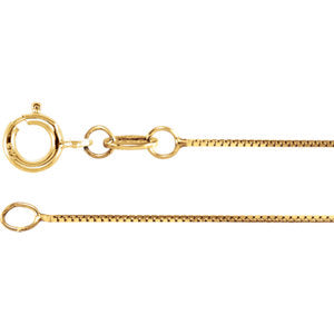 20-inch Box Chain with Spring Ring - 18K Yellow