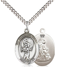 Pewter Guardian Angel Baseball Medal Religious Jewelry