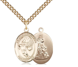 14kt Gold Guardian Angel Basketball Medal