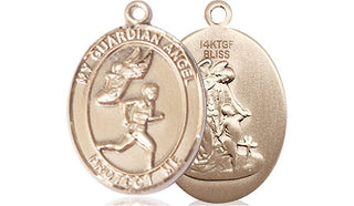 14kt Gold Filled Guardian Angel Track&Field-Men Medal