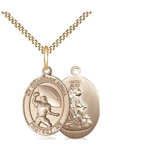 14kt Gold Filled Guardian Angel Track&Field Medal Religious Jewelry