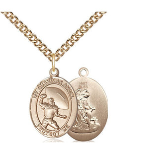 14kt Gold Guardian Angel Track&Field Medal