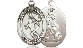 Sterling Silver Guardian Angel Track&Field Medal