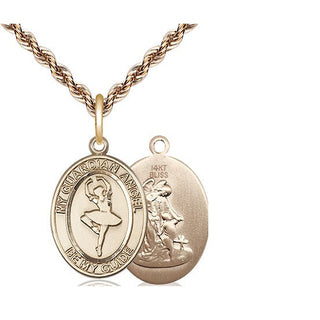 14kt Gold Guardian Angel Dance Medal
