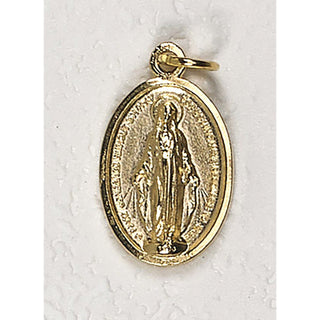 Bulk Miraculous Double Sided Medals - Gold Tone - 1-1/4 Inch