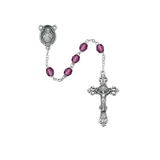 Dark Purple Glass February Rosary