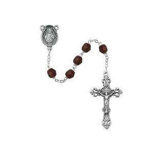 Dark Red Glass January Rosary