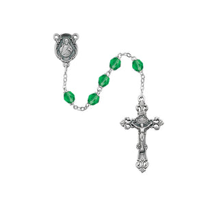 Light Green Glass August Rosary