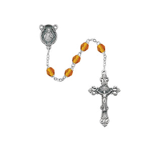 Amber Glass November Rosary