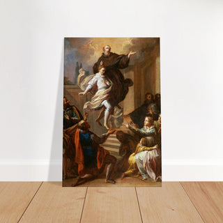 Monk Saint Miracle Scene Canvas Print - view 7
