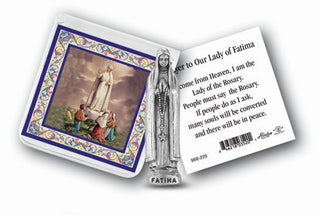 O.L.Of Fatima Prayer and Picture Card with Statue 6-Pack