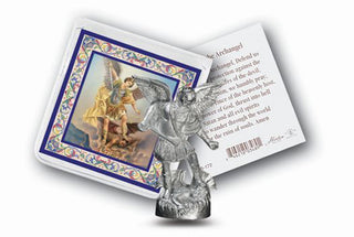 St. Michael Prayer and Picture Card with Statue 6-Pack