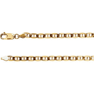 16-inch Anchor Chain with Lobster Clasp - 14K Yellow Gold