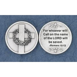 Bulk Christian Token - For Whoever Will call - Cross with thorns