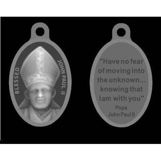 Bulk Blessed Saint John Paul II Oxidized Medals with Quote on back
