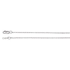 24-inch 1MM Rope Chain with Lobster Clasp - 14K White Gold  7/14/21