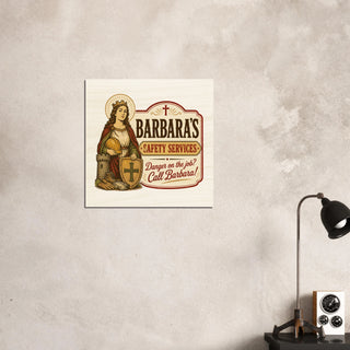 St. Barbara's Safety Services Wood Plaque - view 7