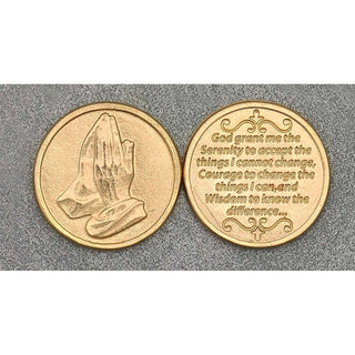 Bulk Gold Tone Token - Serenity Prayer