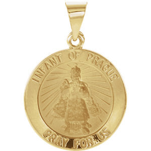 14K Gold Infant of Prague Medal