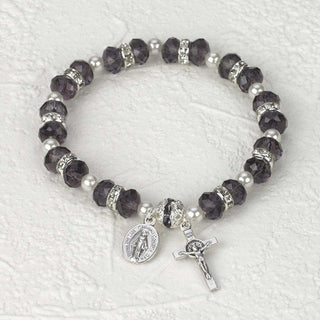 Italian Crystal Bracelet- Purple