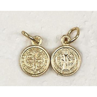Bulk Saint Benedict Gold Tone Bracelet Medals
