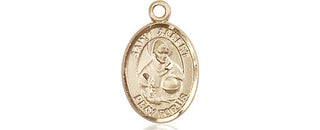 14kt Gold Saint Albert the Great Medal Engraved Catholic Saint Jewelry