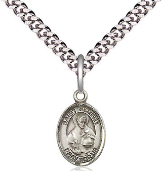 Pewter Saint Albert the Great Medal Religious and Catholic Jewelry Engraved Catholic Saint Jewelry
