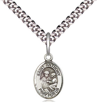 Pewter Saint Anthony of Padua Medal Religious and Catholic Jewelry Engraved Catholic Saint Jewelry