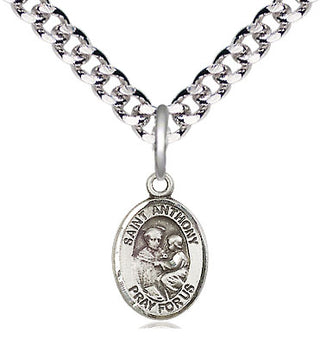 Pewter Saint Anthony of Padua Medal Religious and Catholic Jewelry Engraved Catholic Saint Jewelry