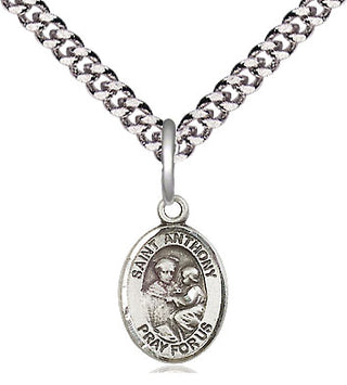 Pewter Saint Anthony of Padua Medal Religious and Catholic Jewelry Engraved Catholic Saint Jewelry