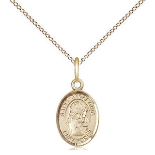 14kt Gold Saint Apollonia Medal Engraved Catholic Saint Jewelry