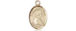 14kt Gold Saint Apollonia Medal Engraved Catholic Saint Jewelry