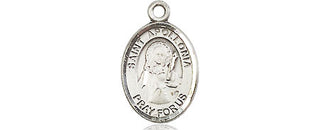 Pewter Saint Apollonia Medal Engraved Catholic Saint Jewelry