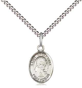 Pewter Saint Apollonia Medal Religious and Catholic Jewelry Engraved Catholic Saint Jewelry