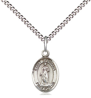 Pewter Saint Barbara Medal Religious and Catholic Jewelry Engraved Catholic Saint Jewelry