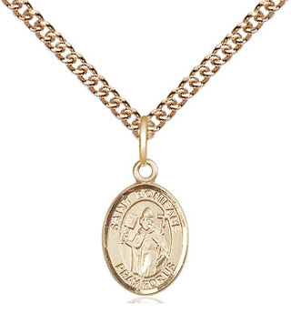 14kt Gold Saint Boniface Medal Engraved Catholic Saint Jewelry