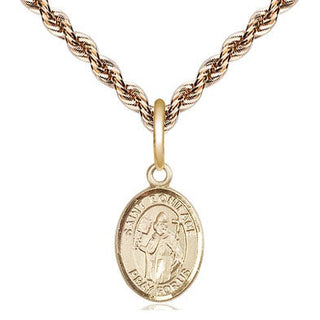 14kt Gold Saint Boniface Medal Engraved Catholic Saint Jewelry