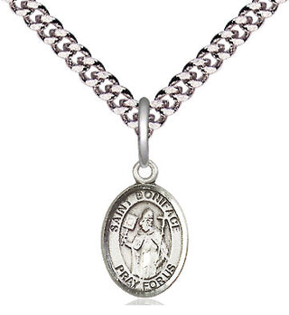 Pewter Saint Boniface Medal Religious and Catholic Jewelry Engraved Catholic Saint Jewelry