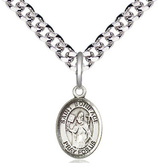 Pewter Saint Boniface Medal Religious and Catholic Jewelry Engraved Catholic Saint Jewelry