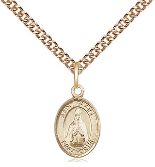 14kt Gold Saint Blaise Medal Engraved Catholic Saint Jewelry