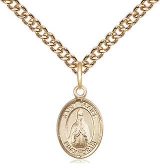 14kt Gold Saint Blaise Medal Engraved Catholic Saint Jewelry